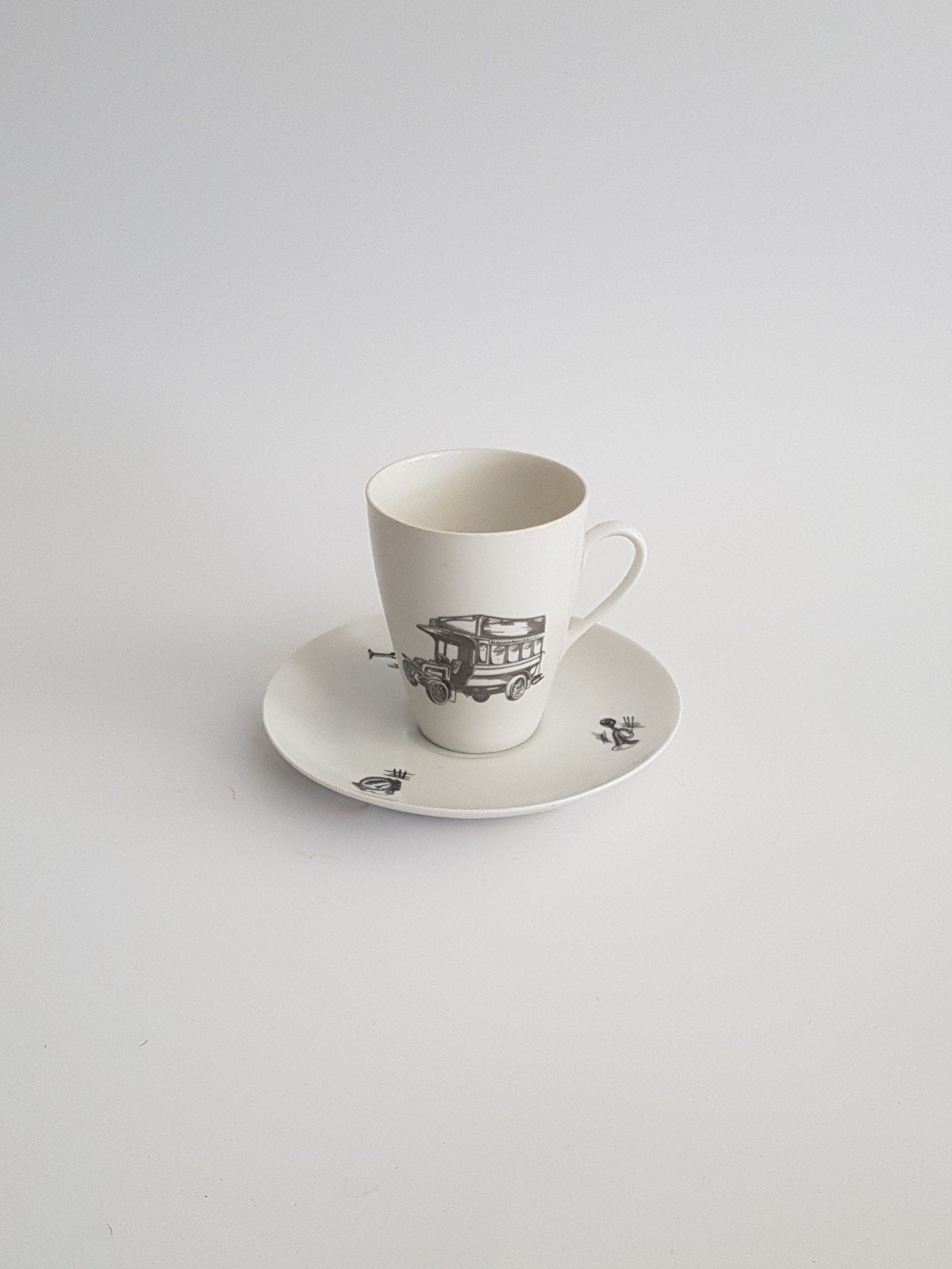 mosa oud servies kop en schotel vintage brocante, Ophalen of Verzenden
