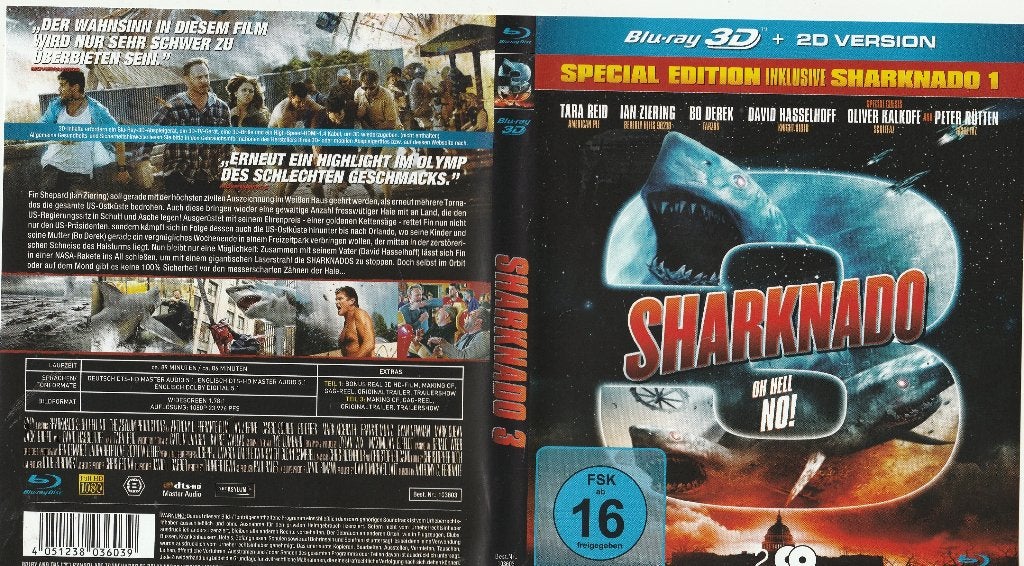 Sharknado (3) oh hell no! Bly ray ( duits - engels ), Ophalen of Verzenden, Zo goed als nieuw, Actie