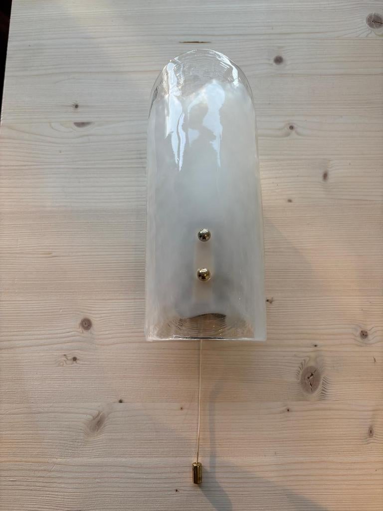 J.T. Kalmar Murano Glas Wandlamp met Trekkoord, Antiek en Kunst, Ophalen of Verzenden