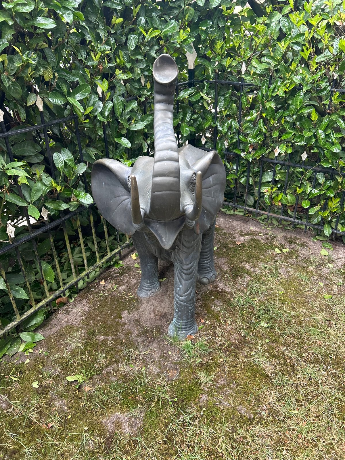 Grote bronzen olifant sculptuur, Beeld, 50 - 100 cm, Ophalen of Verzenden, Gepatineerd
