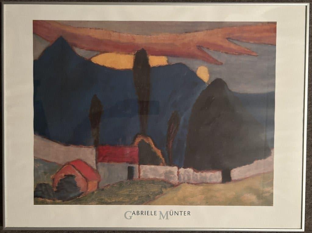 2 ingelijste posters: Gabriele Münter & Andrea Padovani, Zilver, Ophalen, Hangend, Posterlijst