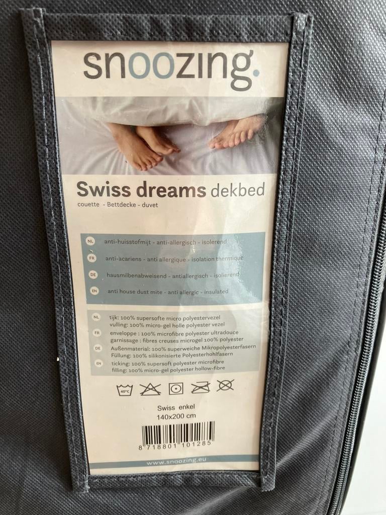 Een persoons nieuw dekbed van Snoozing, Eenpersoons, Wit, Nieuw, Ophalen of Verzenden