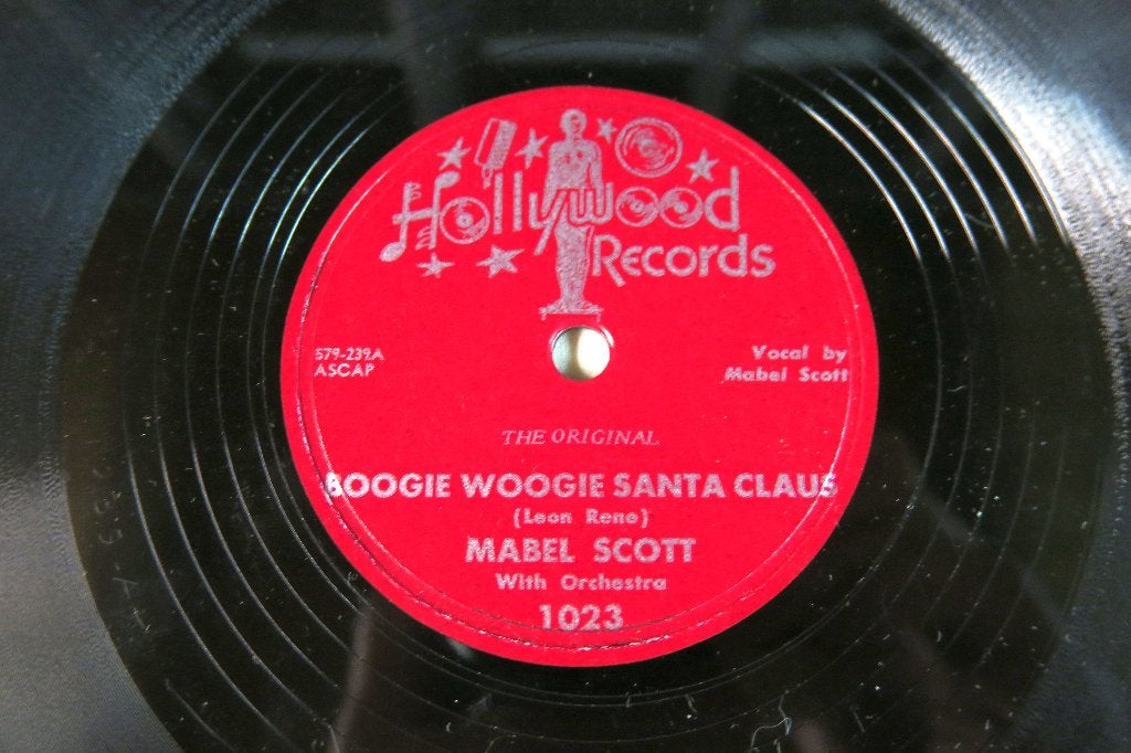 Mabel Scott Boogie Woogie Santa Claus 78rpm 78 toeren kerst, Gebruikt, 10 inch, Ophalen of Verzenden, Overige typen