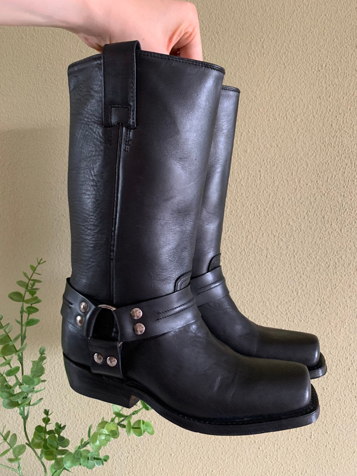 Rancho Tolteca bikerboots 37 western boots cowboylaarzen, Hoge laarzen, -, Zwart, -