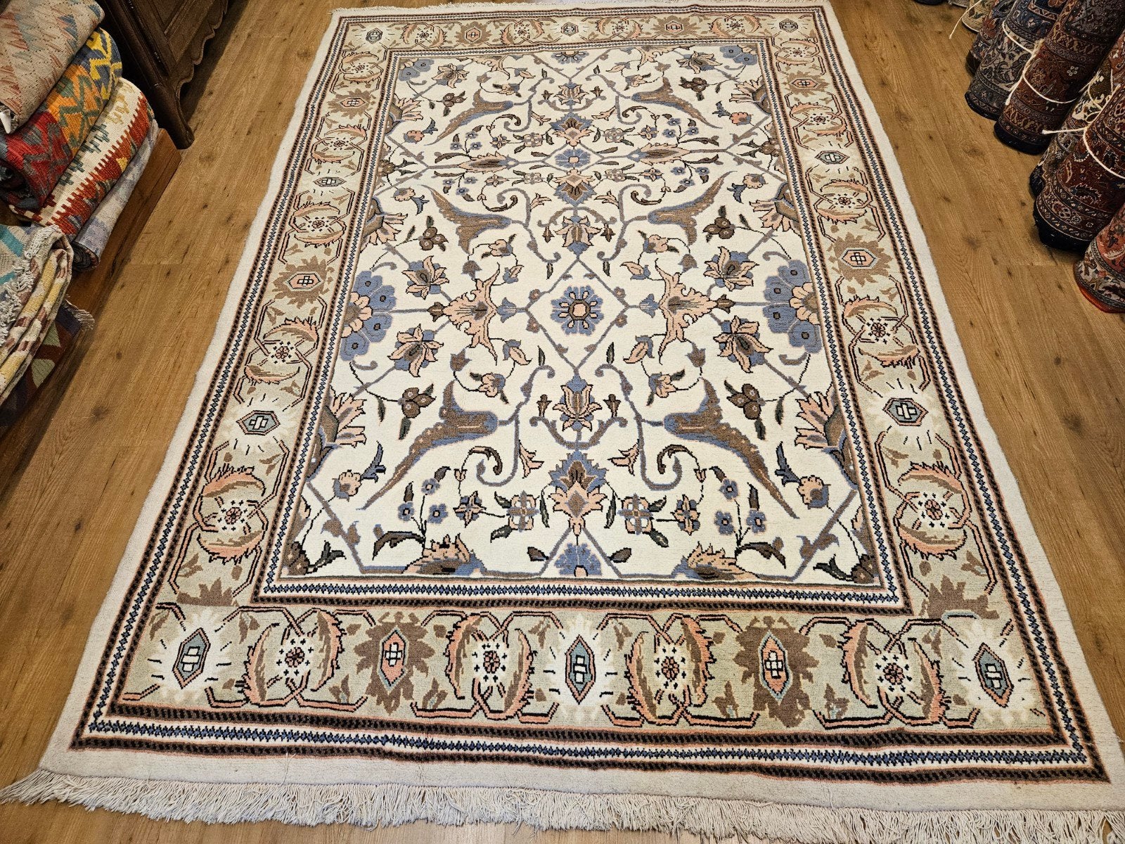 Handgeknoopt perzisch tapijt sultanabad 310x216, Info@SlatsAntiek.nl, Blauw, Perzisch, Vof Slats Antiek