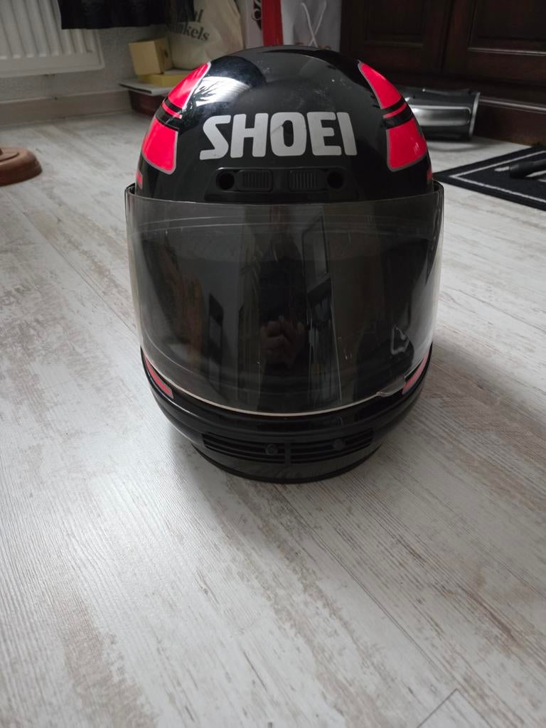 Shoei motorhelm - Zwart/roze - Zo goed als nieuw, Ophalen, Dames, Integraalhelm, Shoei