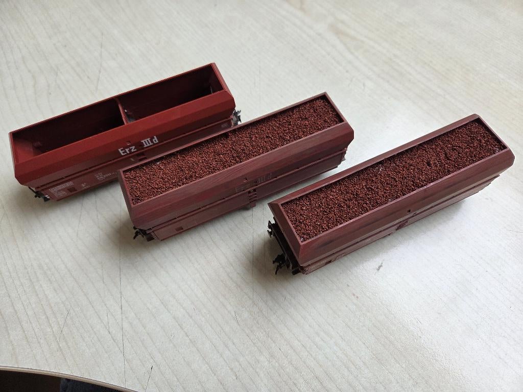 Fleischmann wagons  zelflosser Erz IIId, Gebruikt, Gelijkstroom, Fleischmann, Wagon