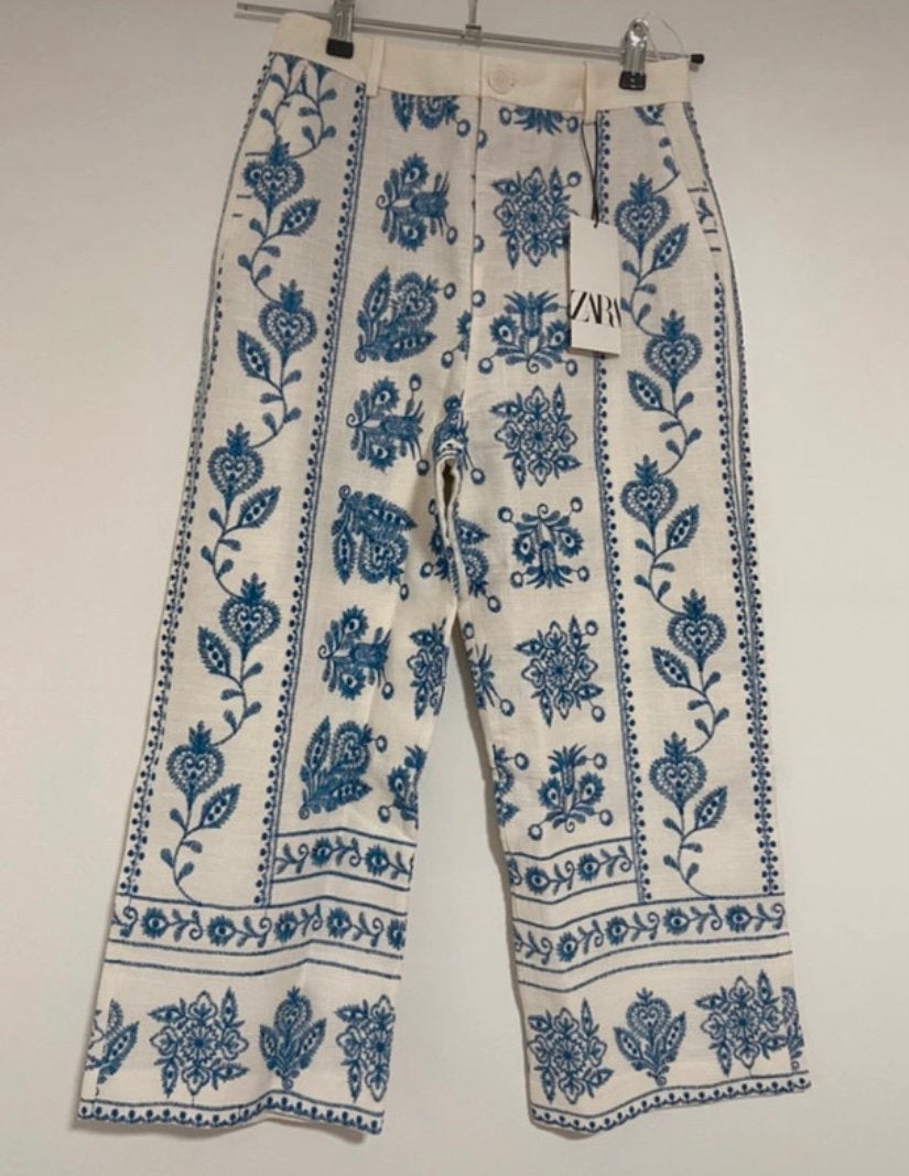 Zara bordado broek maat M, Kleding | Dames, Maat 38/40 (M), Wit, Nieuw, Ophalen of Verzenden