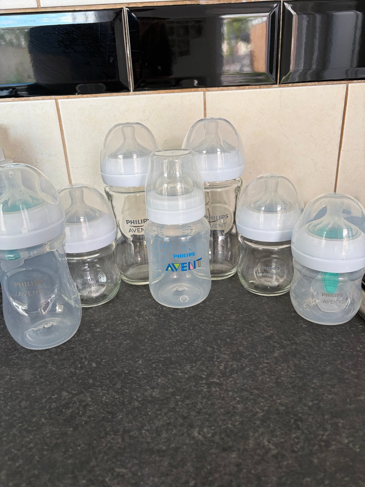 Hele set van 7 Philips Avent babyflessen, Gebruikt, Babyfles, BPA-vrij, Philips Avent
