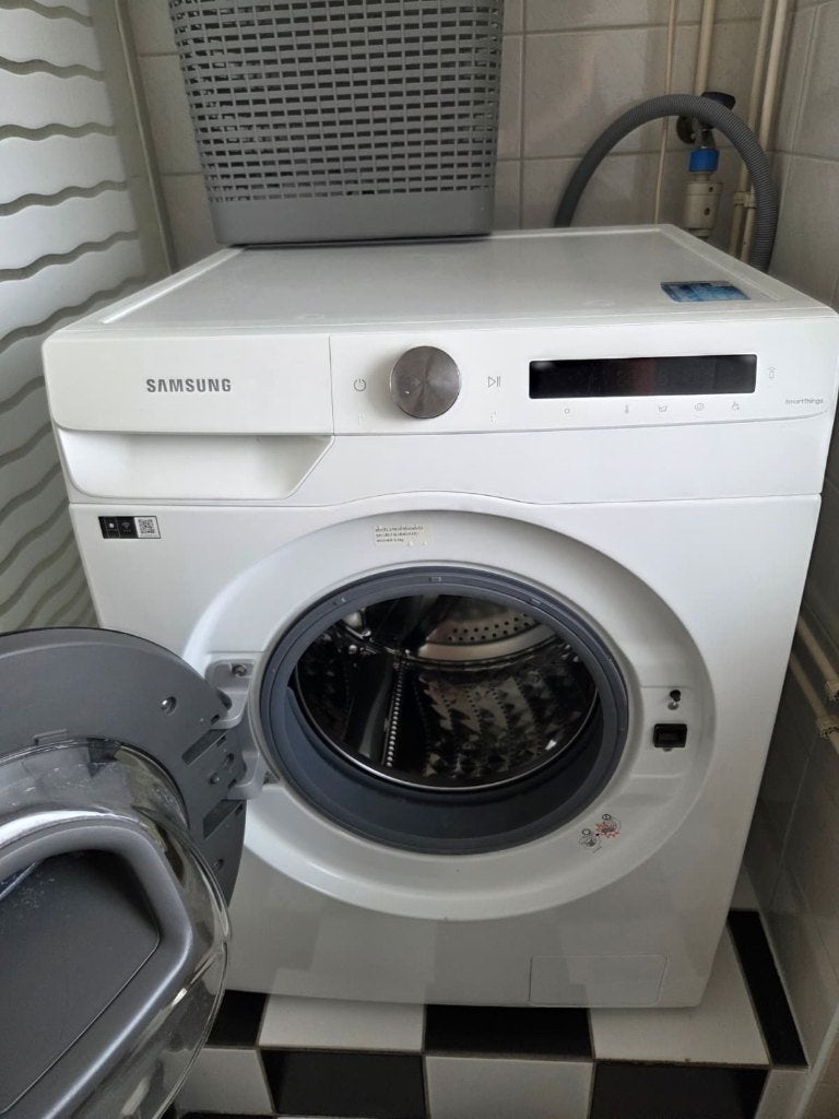 Samsung Wasmachine (WW80T554AAW AddWash), Ophalen, Energieklasse A of zuiniger, Zo goed als nieuw, Voorlader