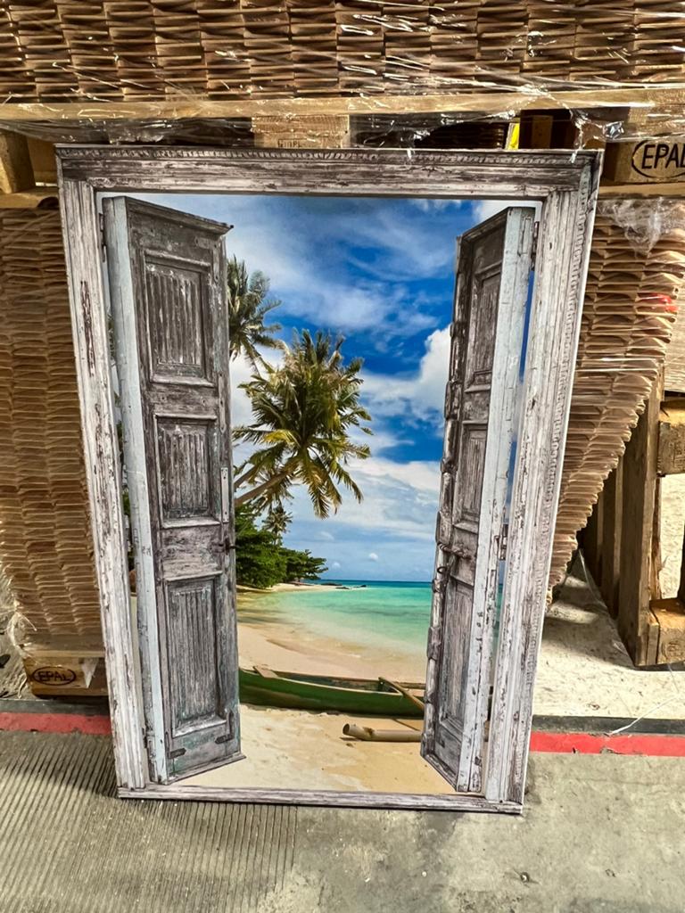 Canvas tropisch xl afhaal €15,-, Ophalen, Zo goed als nieuw, Schilderij, 100 tot 125 cm