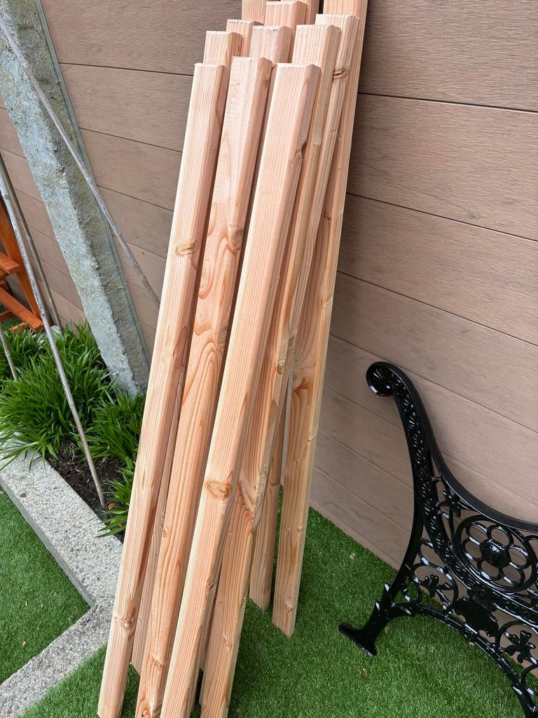 Tuinbank gietijzer met douglas planken, Ophalen, Gebruikt, Hout