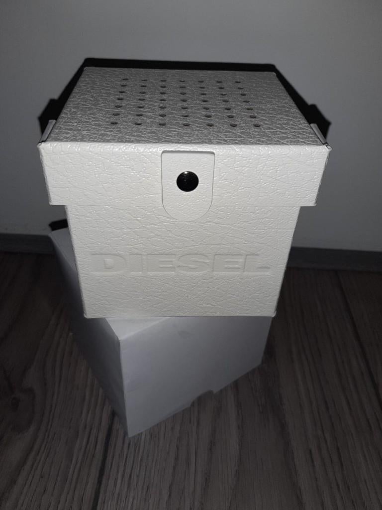 Diesel polshoroge Mega Chief DZ4290 met gesp bruin, Overige merken, Leer, Staal, Polshorloge