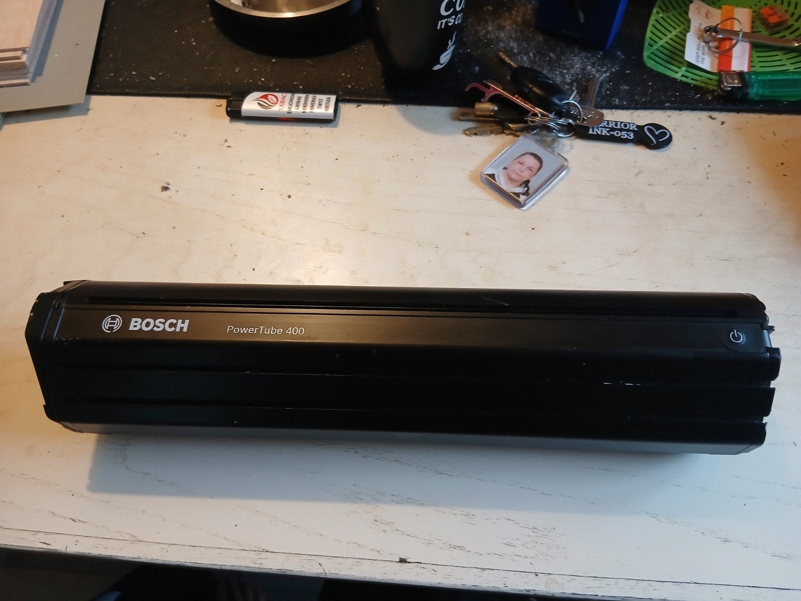 Bosch PowerTube 400 accu met oplader, Gebruikt