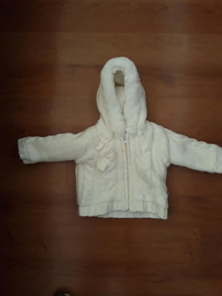 Baby wit vest 0-3 maanden, Kinderen en Baby's, Ophalen, Zo goed als nieuw, Maat 68