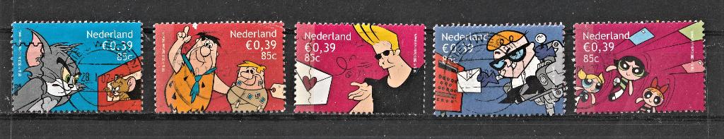 8 G --1994-98  Cartoons  2001, Postzegels en Munten, Verzenden, Na 1940, Gestempeld