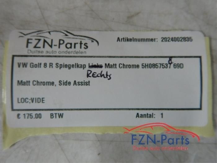 Spiegelkap rechts Volkswagen Golf (22726080), Auto-onderdelen, Spiegels, Ophalen of Verzenden, Gebruikt