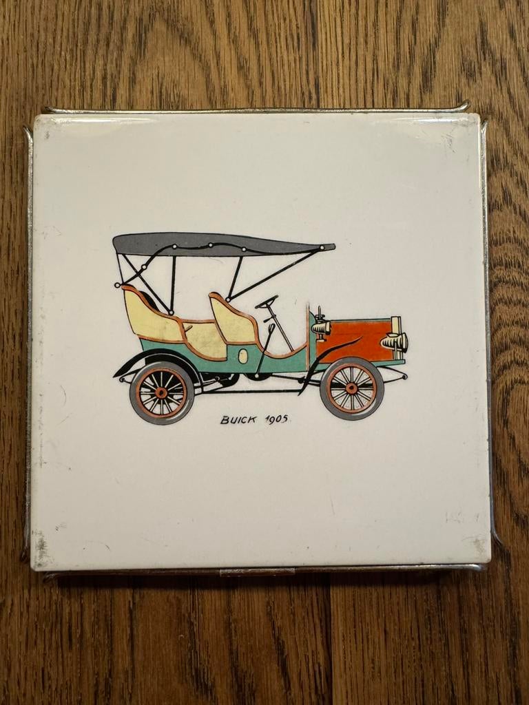 Decoratieve Villeroy & Boch Mettlach tegel - Buick 1905, Ophalen of Verzenden