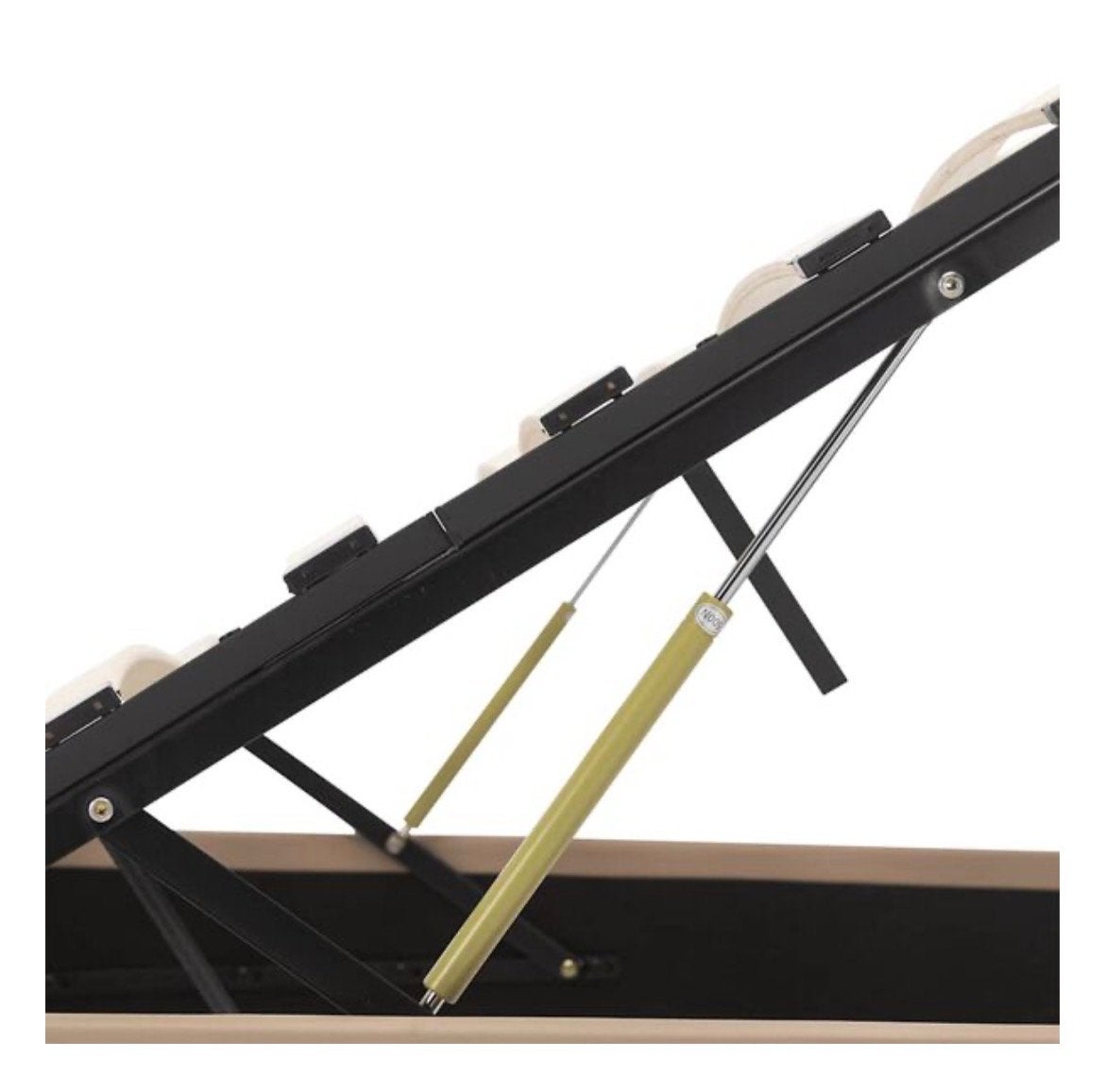 VANDAAG OPHALEN. Mooi bed 120x200 met opbergruimte, Ophalen, Beige, Zo goed als nieuw, Twijfelaar
