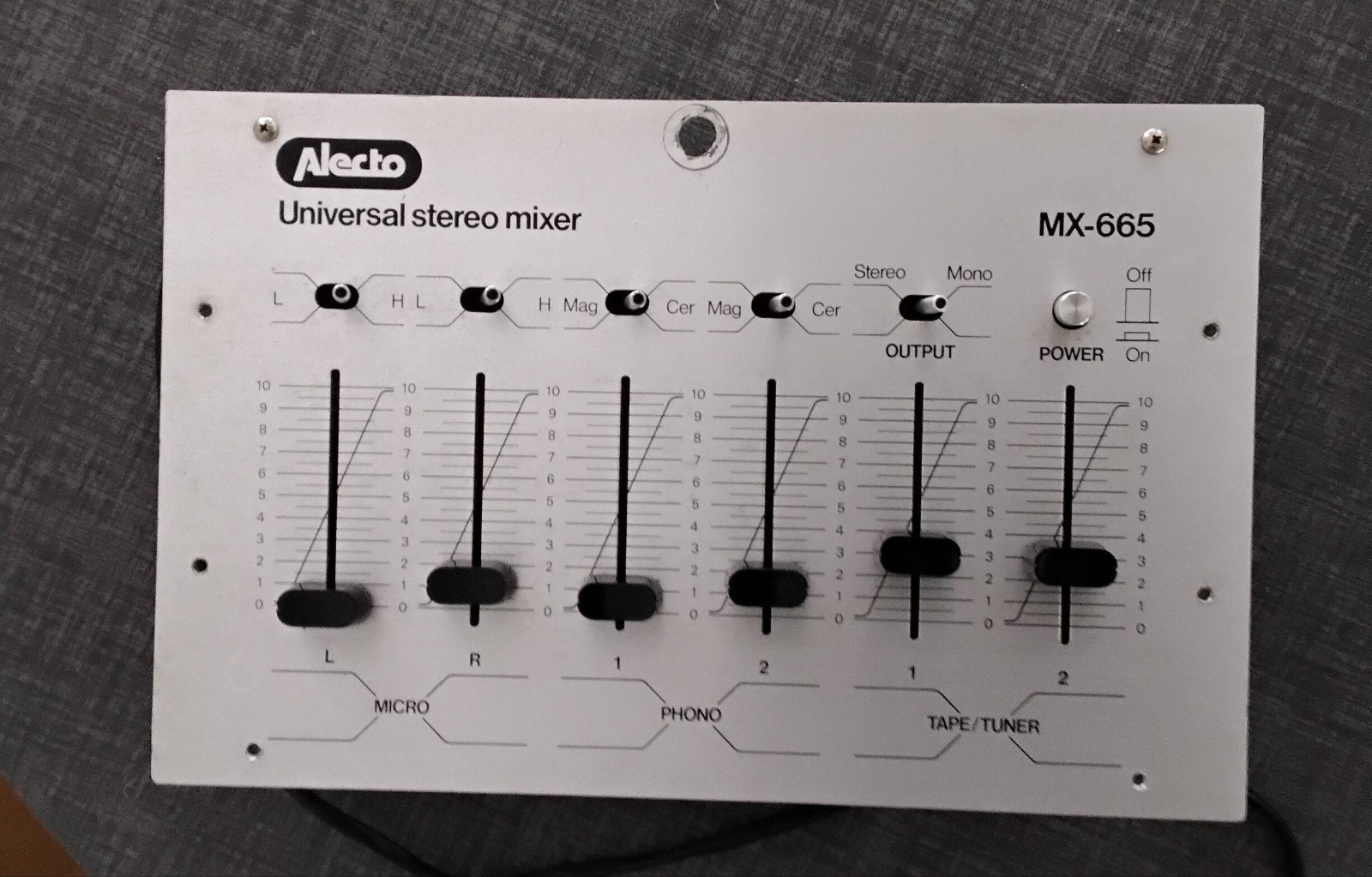 Stereo mixer MX-665, Ophalen, Gebruikt