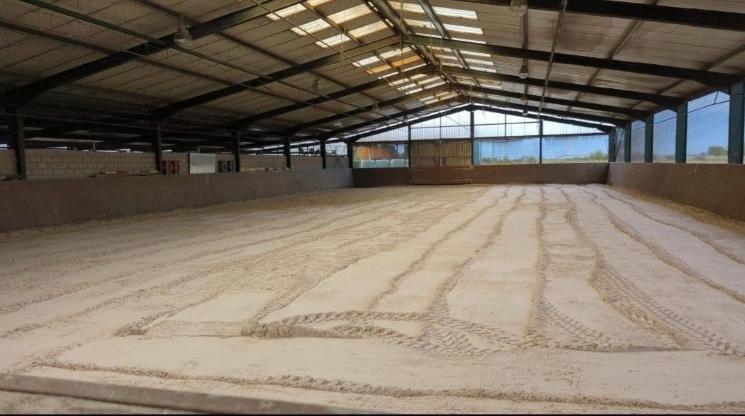 Paardenstalling met overdekte rijhal, Stalling