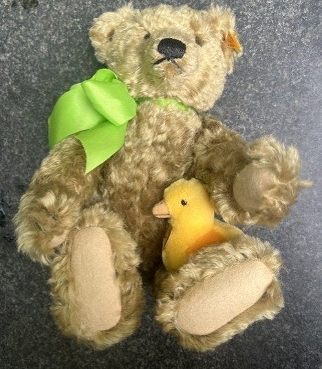 Steiff lentebeer met geluid, Ophalen of Verzenden