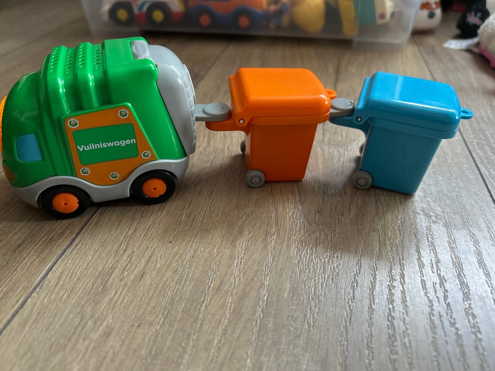 Vigo Vuilniswagen met Twee Prullenbakken, Ophalen, Gebruikt