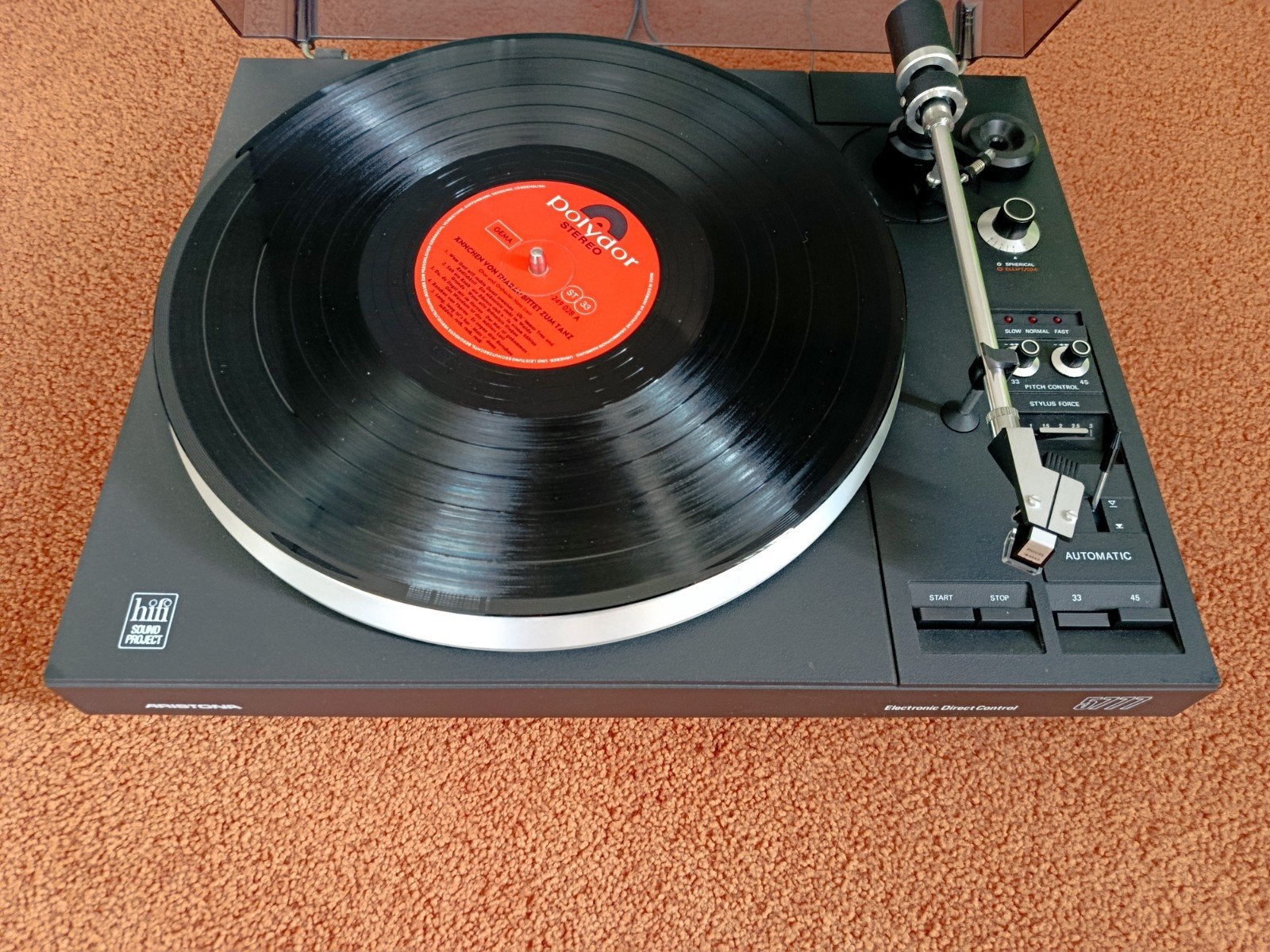 Aristona 5777 (=Philips A577) Direct Drive Platenspeler, Ophalen of Verzenden, Philips, Automatisch