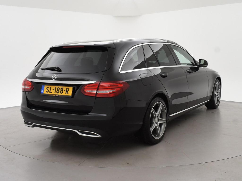 Mercedes-Benz C-klasse Estate 200 PREMIUM PLUS 184 PK AUT. +, Automaat, Achterwielaandrijving, Leder en Stof, Zwart