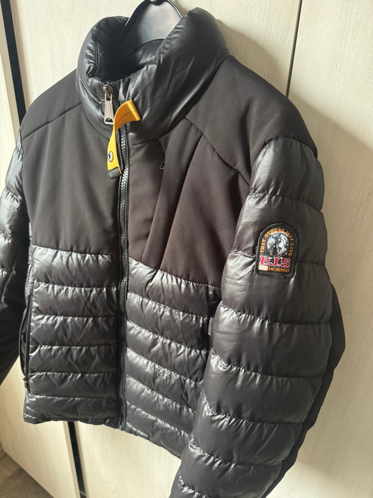 Parajumpers PJS Winterjas – Zwart – Puffer Jas, Ophalen, Zo goed als nieuw, Maat 52/54 (L), Zwart