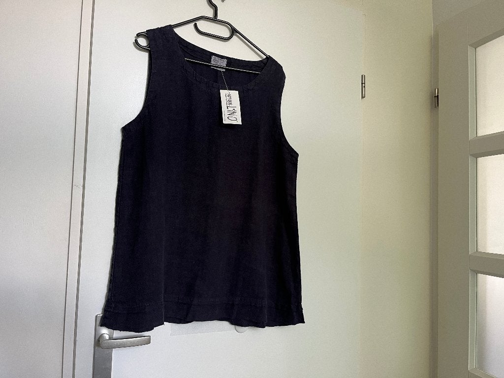 Linnen top completo Arthurio Lino nieuw maat M donkerblauw, Kleding | Dames, Verzenden, Nieuw, Blauw, Zonder mouw