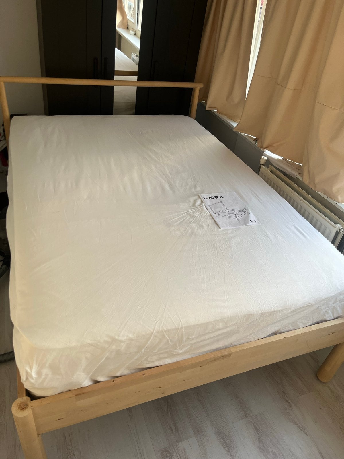 IKEA GJÖRA Tweepersoonsbed 140x200, Overige kleuren, Tweepersoons, Zo goed als nieuw, 200 cm