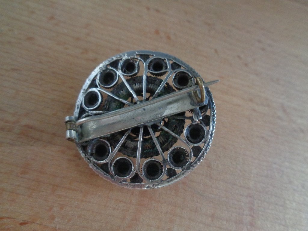 antiek zilveren Zeeuwse knoop broche [923], Verzenden, Zilver, Broche