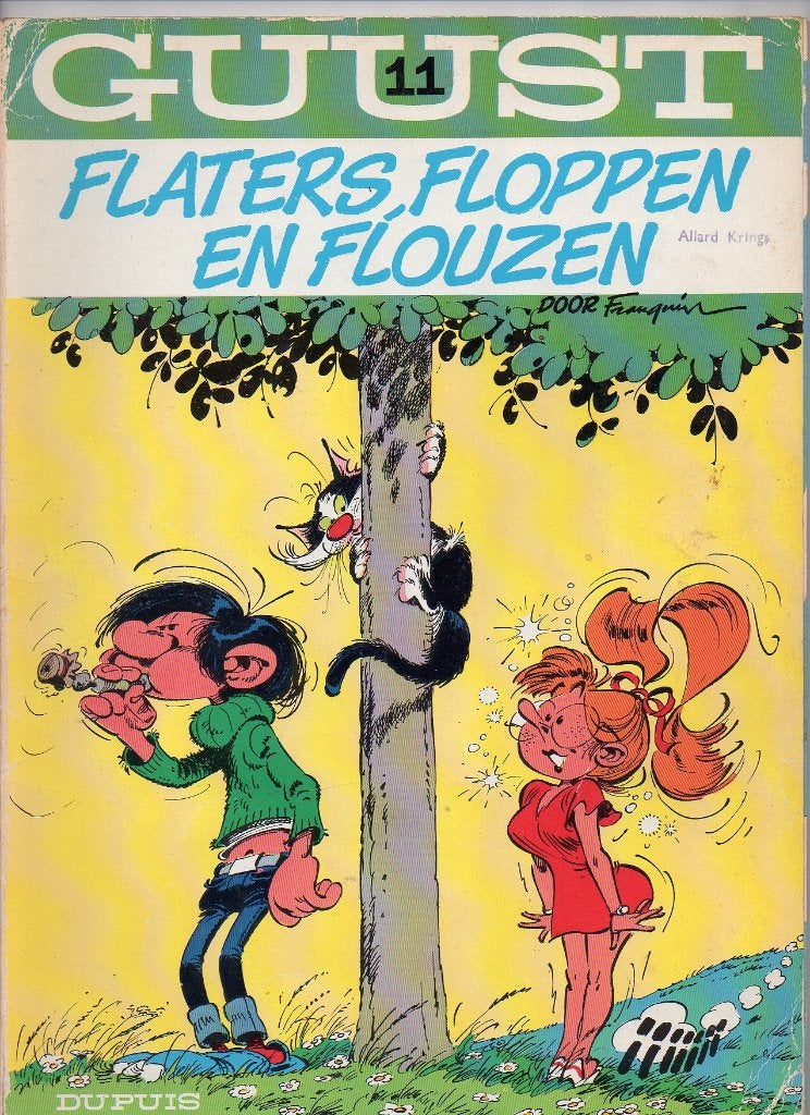 Guust 11 - Flaters, Floppen en Flouzen - 1e druk, Boeken, Eén stripboek, Ophalen of Verzenden, Gelezen