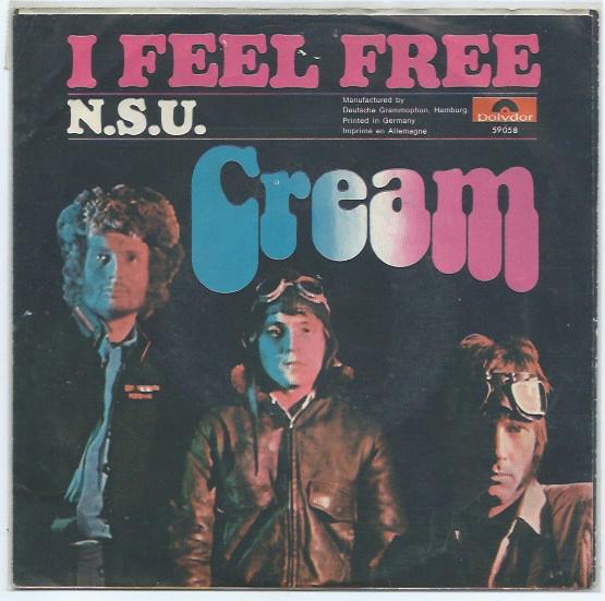 Cream- I feel free, Cd's en Dvd's, Vinyl Singles, Gebruikt, Beschermende buitenhoes, Fotohoes, Originele persing, Pop, 7 inch