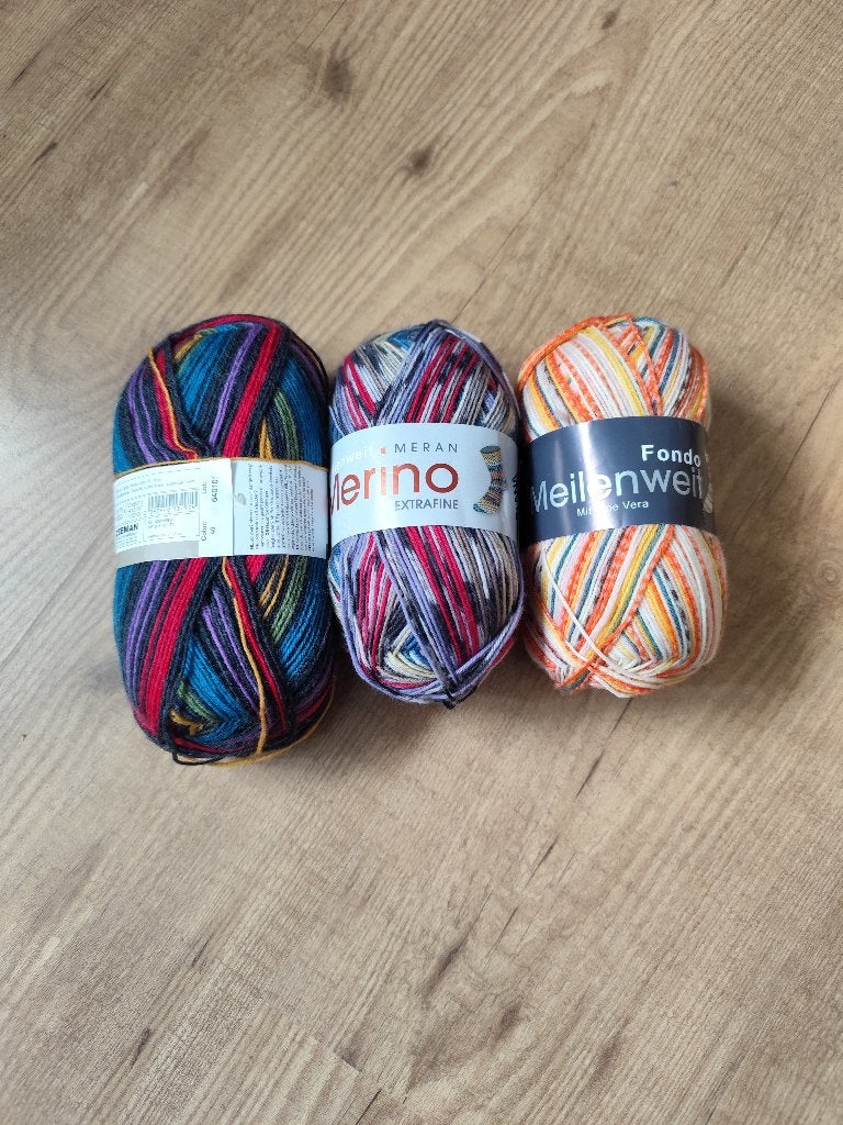 T.k. 3 bollen sokkengaren pakket 1, Ophalen of Verzenden, Nieuw, Breien of Haken, Wol of Garen