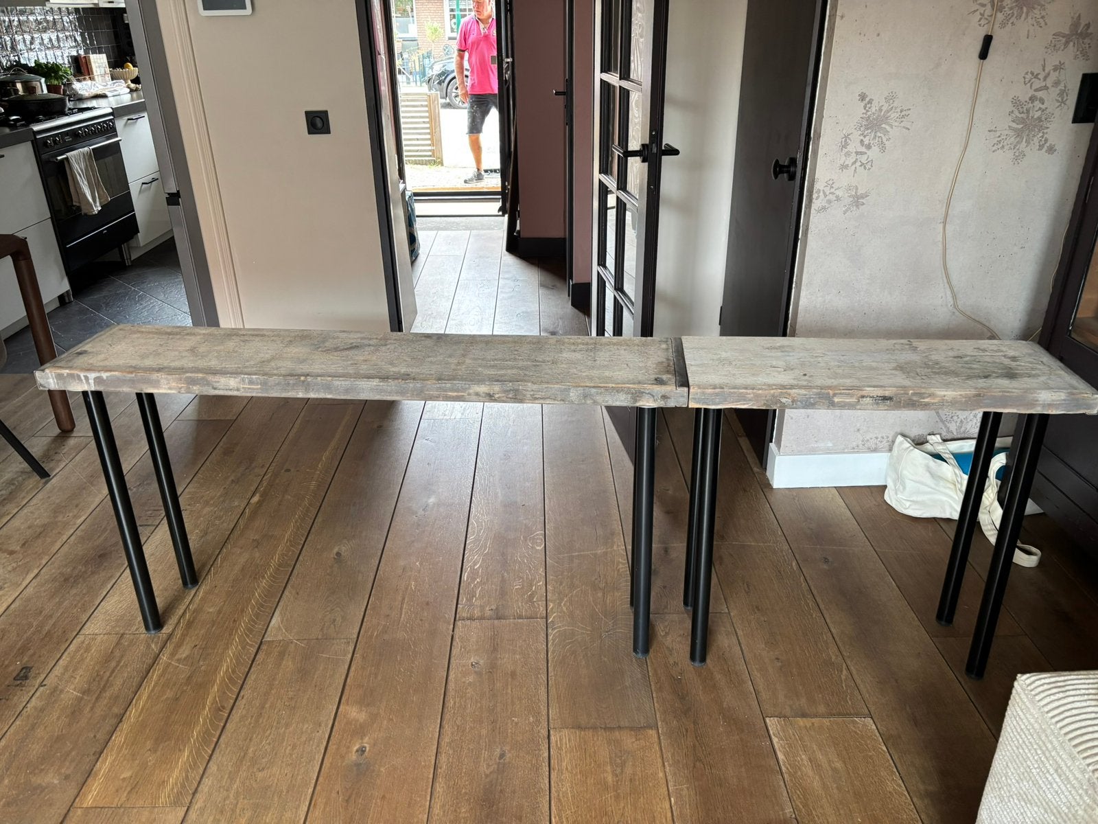 Side table voor achter de bank, Ophalen, Minder dan 50 cm, Gebruikt, 100 tot 150 cm