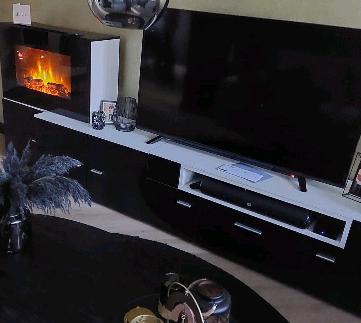tv kast openhaard, Huis en Inrichting, Ophalen, 200 cm of meer, Zo goed als nieuw, 200 cm of meer