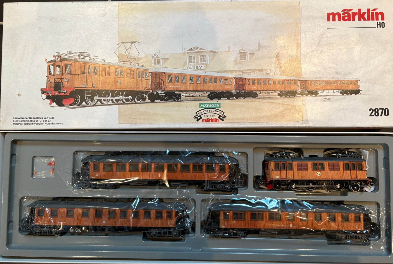 Marklin zweedse set 2870, Wisselstroom, Treinset, Verzenden, Zo goed als nieuw
