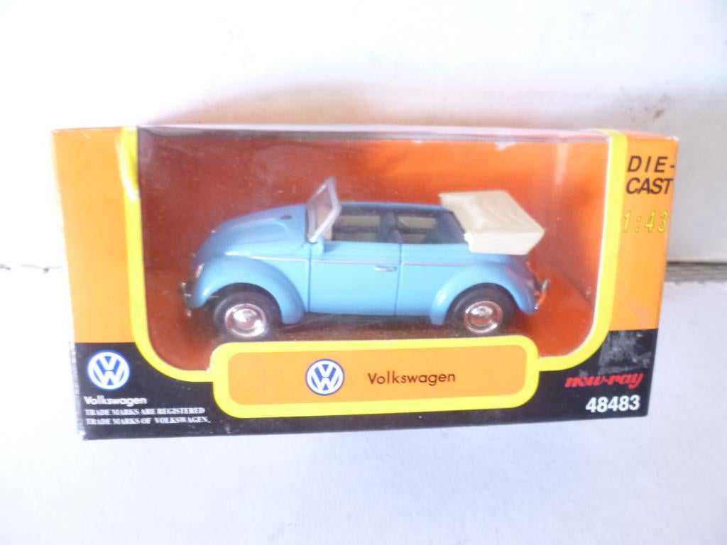 New Ray Volkswagen Kever 1200 1951 cabriolet 1:43 modelauto., Ophalen of Verzenden, Nieuw, Auto, Overige merken