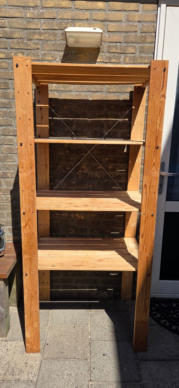2x Ikea houten stellingkast, Tuin en Terras, Bergingen en Tuinkasten, Ophalen, Gebruikt, Hout, Overige typen