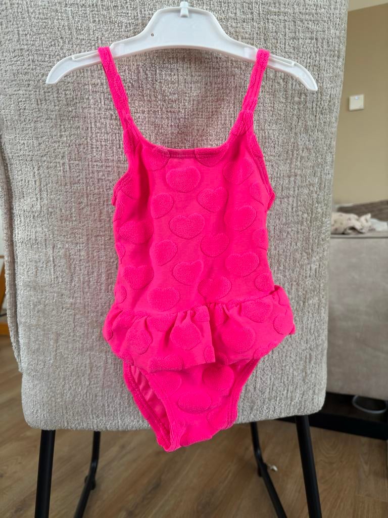 Nieuw! Roze badpakje baby met hartjes, maat 68, Ophalen of Verzenden, Zo goed als nieuw, Meisje, Overige typen