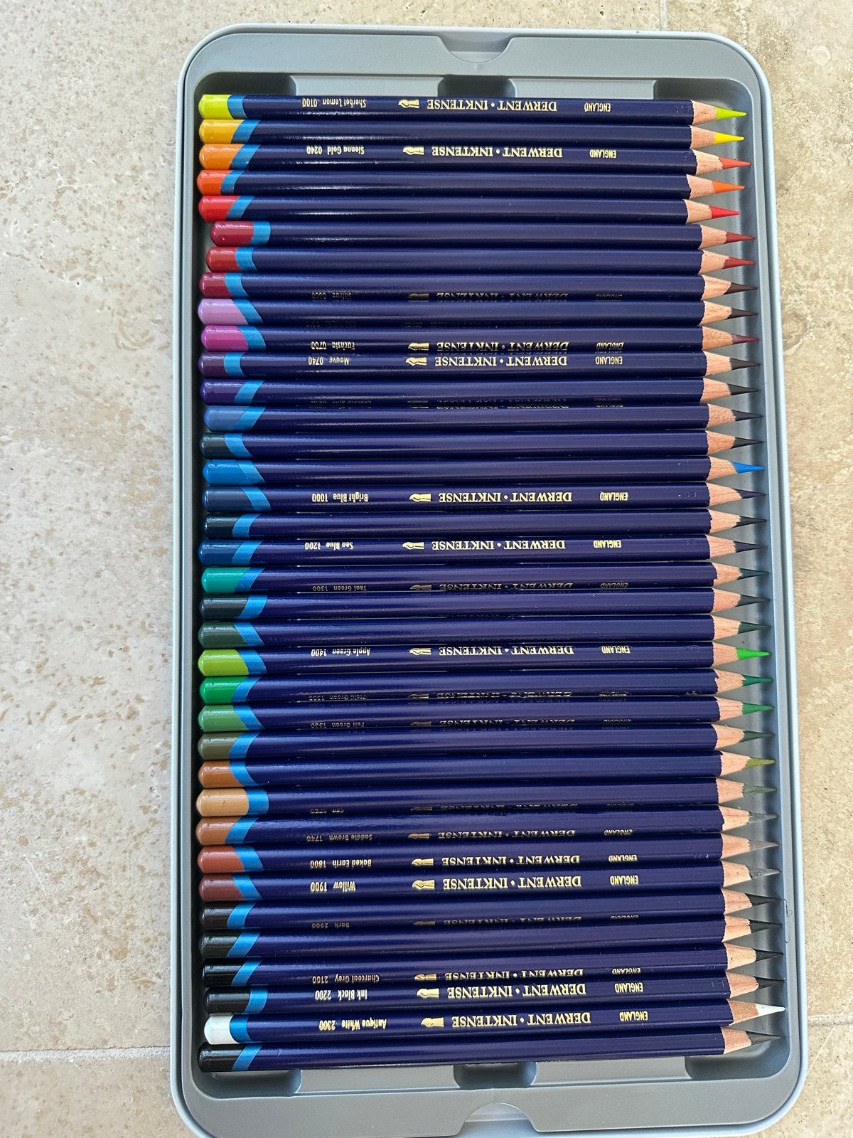 Derwent Inktense potloden - set van 36, Hobby en Vrije tijd, Tekenen, Ophalen of Verzenden, Zo goed als nieuw, Potlood of Stift