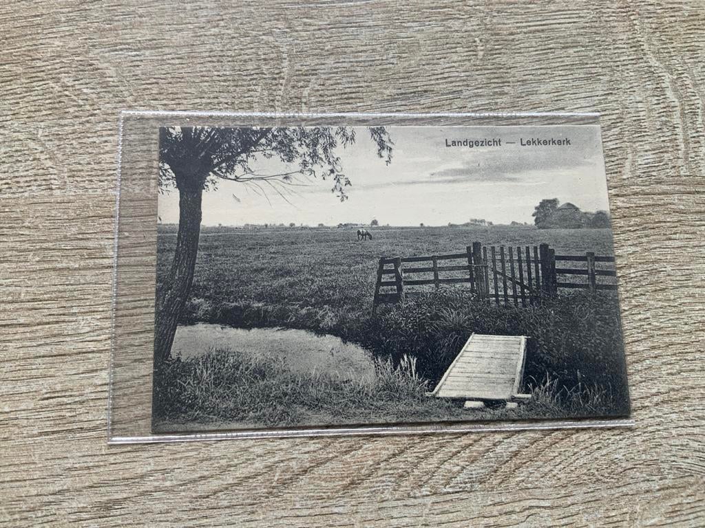 Landgezicht Lekkerkerk, Verzamelen, Ansichtkaarten | Nederland, Ophalen of Verzenden, Voor 1920, Ongelopen, Zuid-Holland