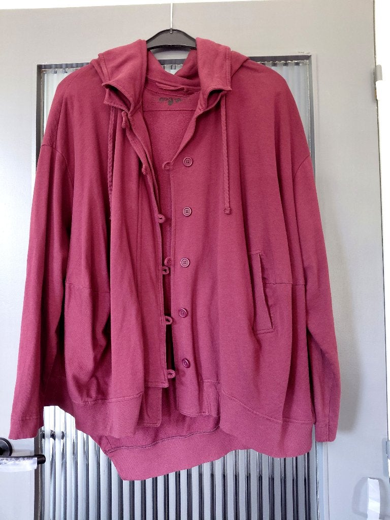 Rood Bordo vestje met knopen Rundholz BL S oversize, Verzenden, Trui of Vest, Zo goed als nieuw, Rundholz BL