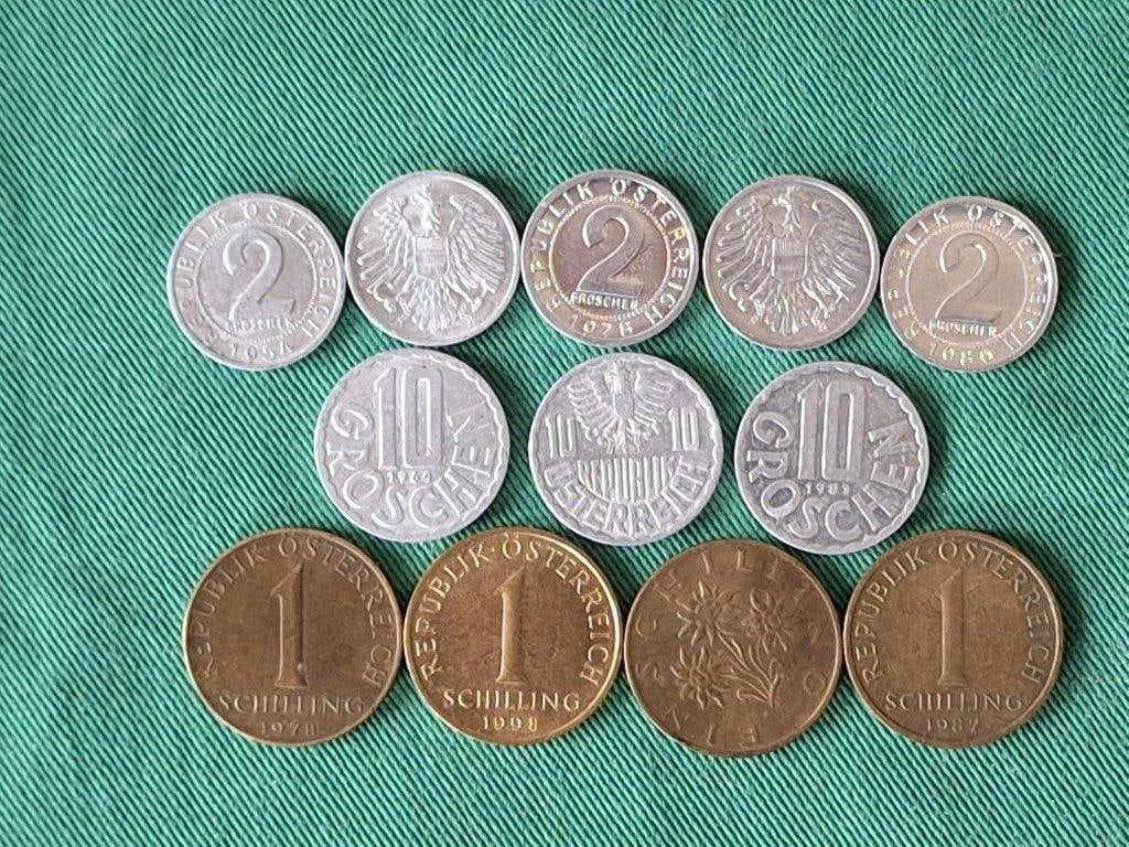 25 munten Oostenrijk 1948-1998, Ophalen of Verzenden, Oostenrijk, Losse munt
