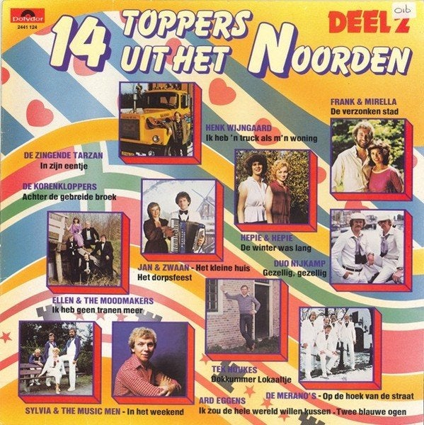 Piraten L.P. (1981) 14 Toppers uit het Noorden deel 2, LP, Gebruikt, Complilatie, Ophalen of Verzenden