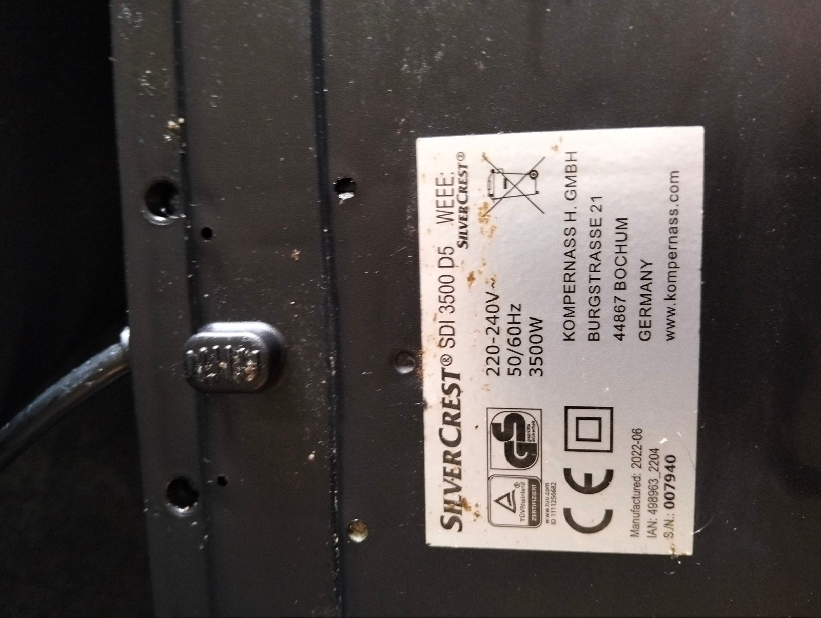 SilverCrest SDI 3500 D5 Inductiekookplaat - 2 Kookzones, 3 kookzones of minder, Ophalen of Verzenden, Zo goed als nieuw, Inductie