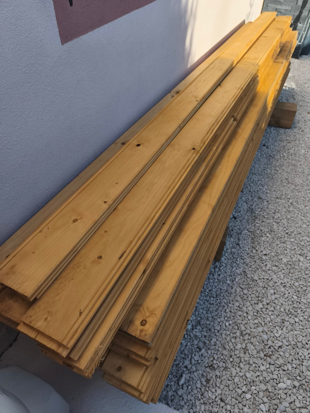 Vuren kraaldelen 3 meter - 95 stuks voor veranda dak, Doe-het-zelf en Verbouw, Hout en Planken, Ophalen of Verzenden