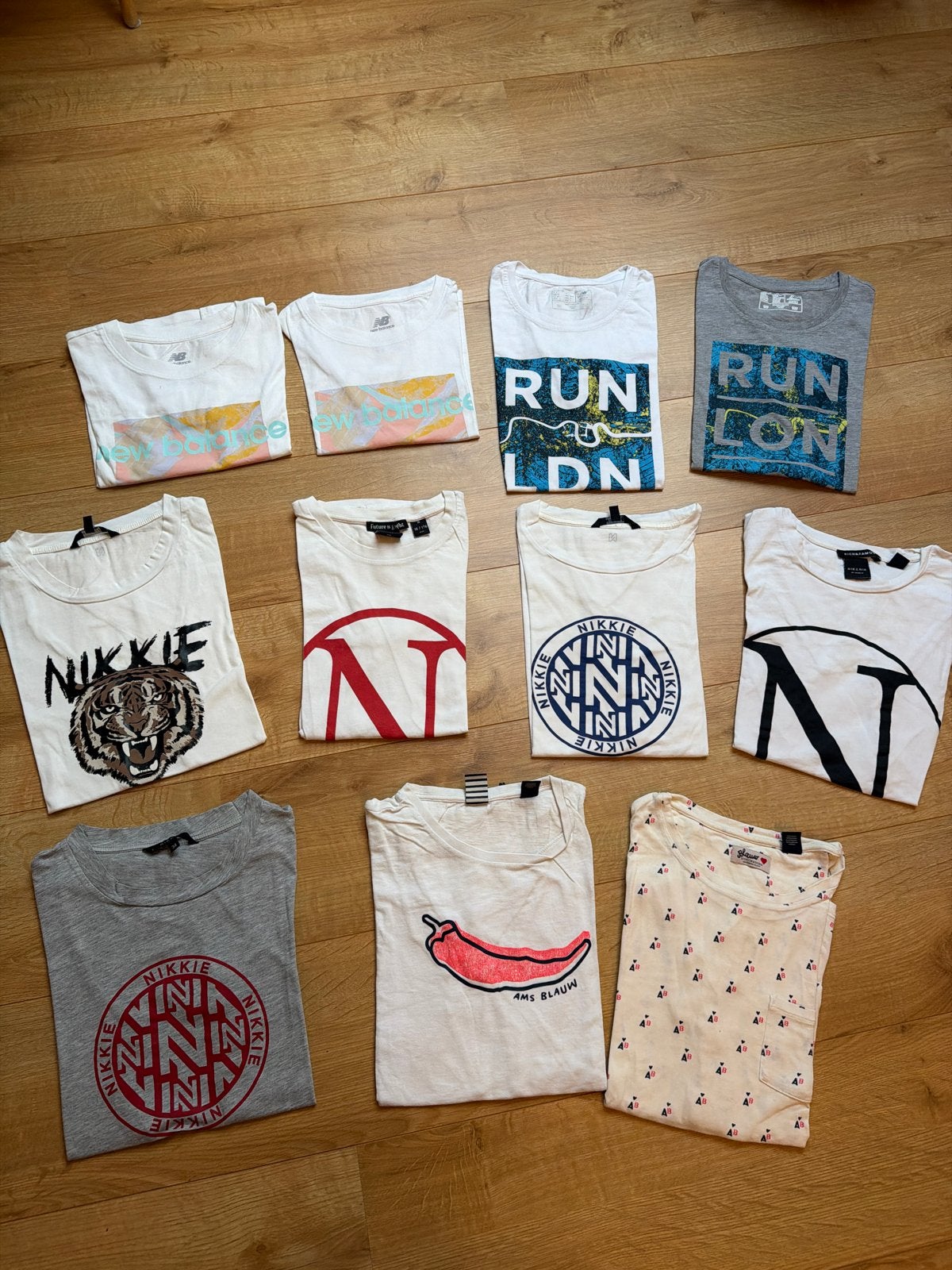 11 shirts: New Balance, Nikkie, Scotch & Soda (maat 176), Ophalen of Verzenden, Gebruikt, Jongen of Meisje